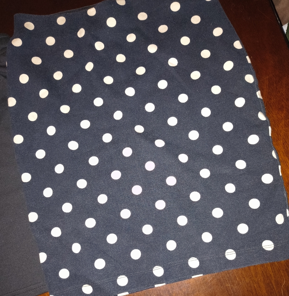Black Polka Dot Skirt/All Black Skirt